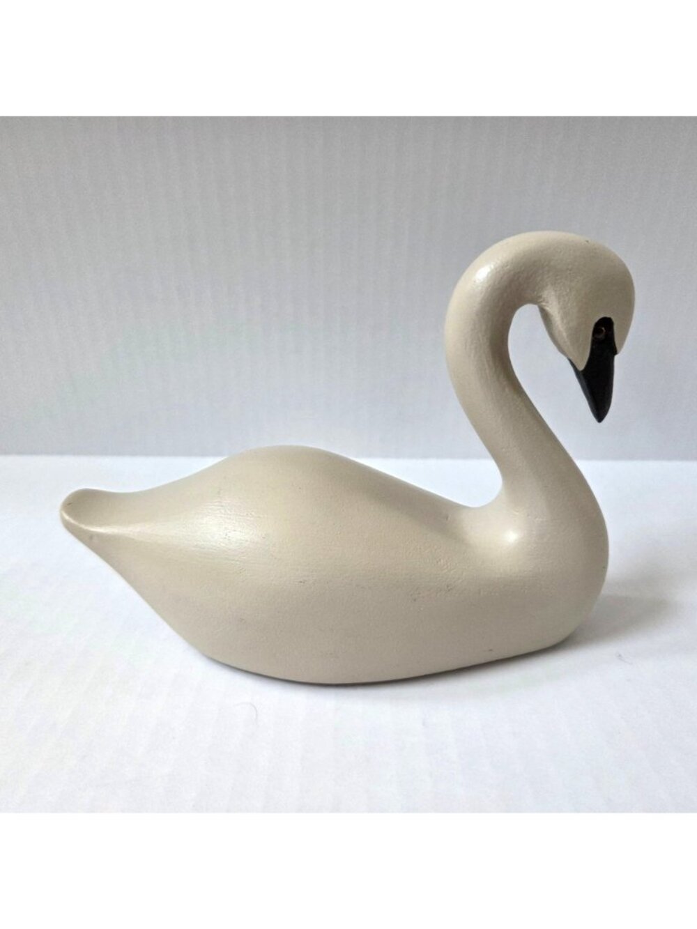 Handmade Swan Decoy Wooden Folk Art Sculpture Primitive Country Decor 7.5"X5.25" - Picture 10 of 12